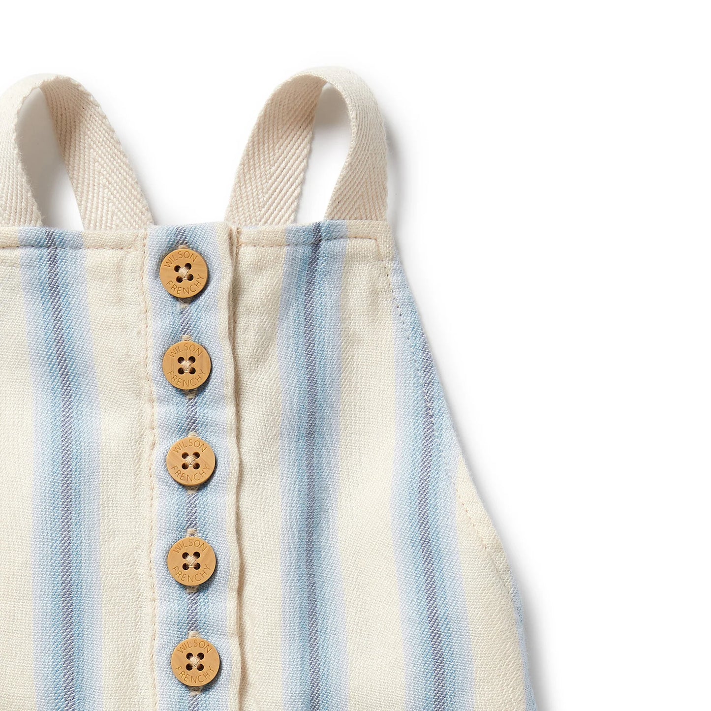 Deep Blue Stripe Organic Overalls