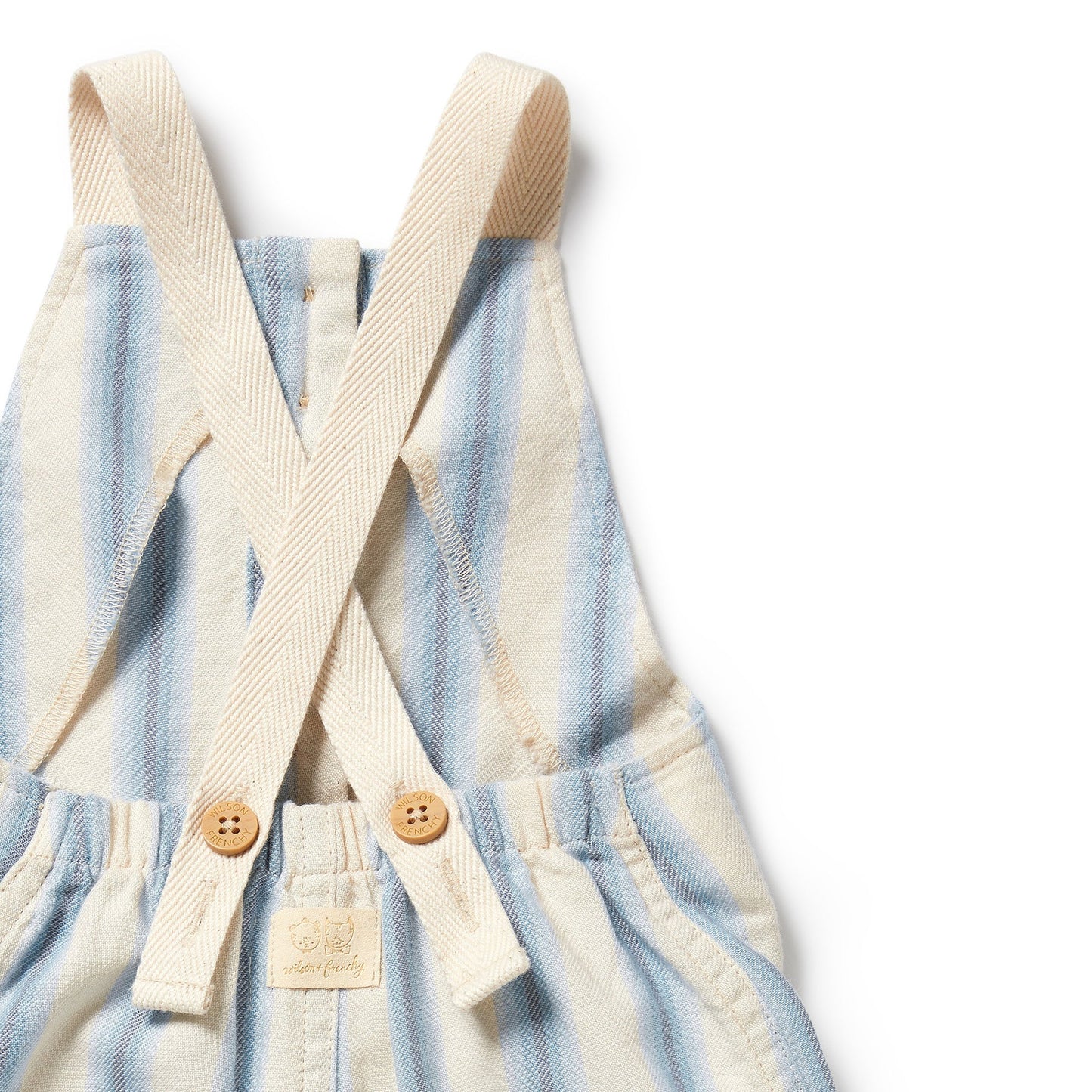 Deep Blue Stripe Organic Overalls