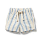 Deep Blue Stripe Organic Shorts