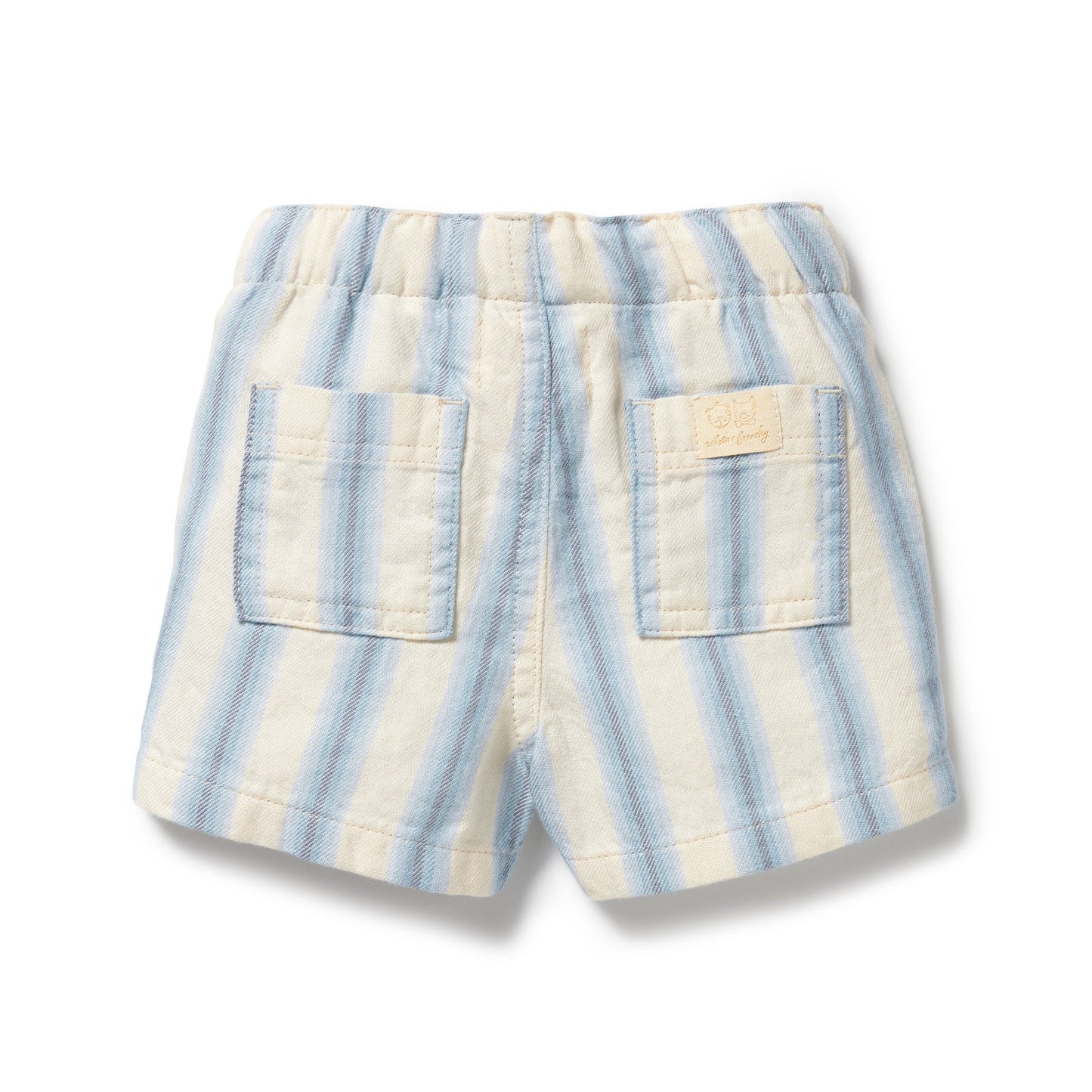 Deep Blue Stripe Organic Shorts