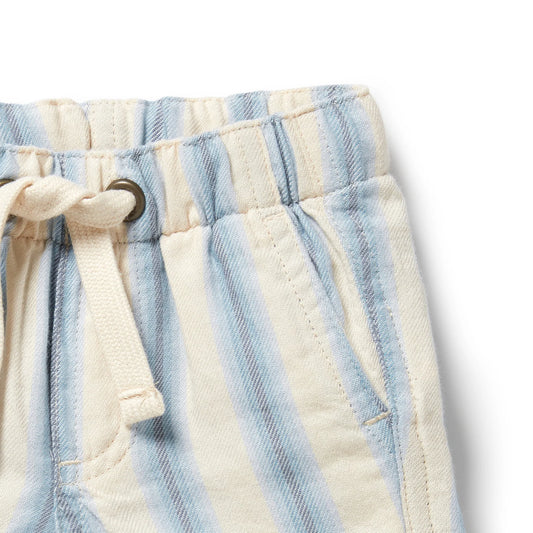 Deep Blue Stripe Organic Shorts