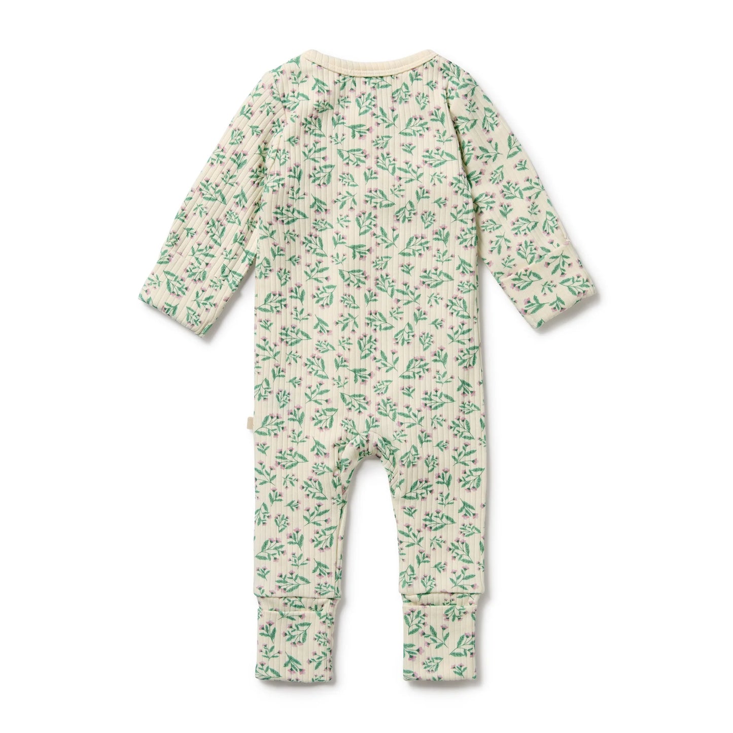 Periwinkle Organic Zipsuit w Feet