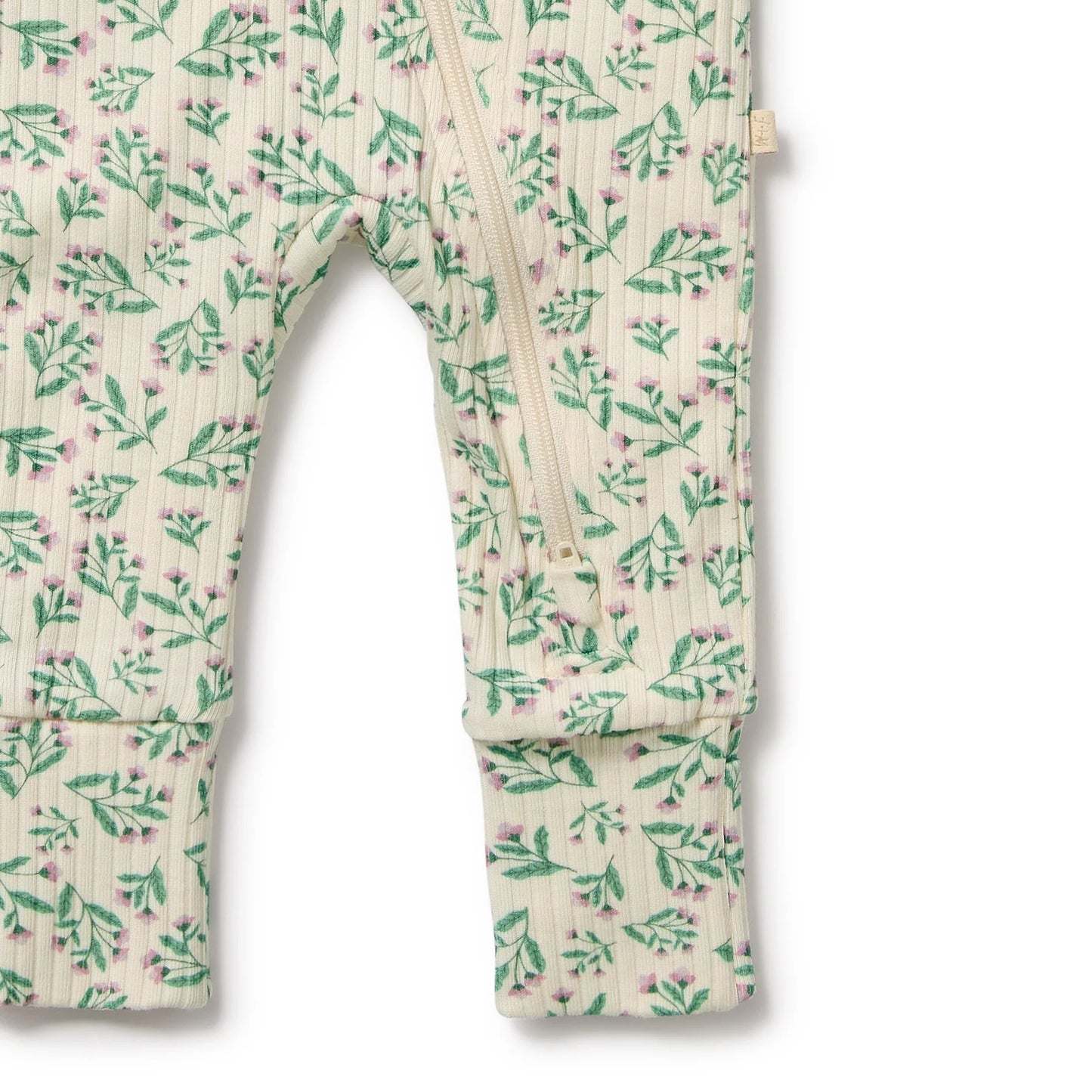 Periwinkle Organic Zipsuit w Feet