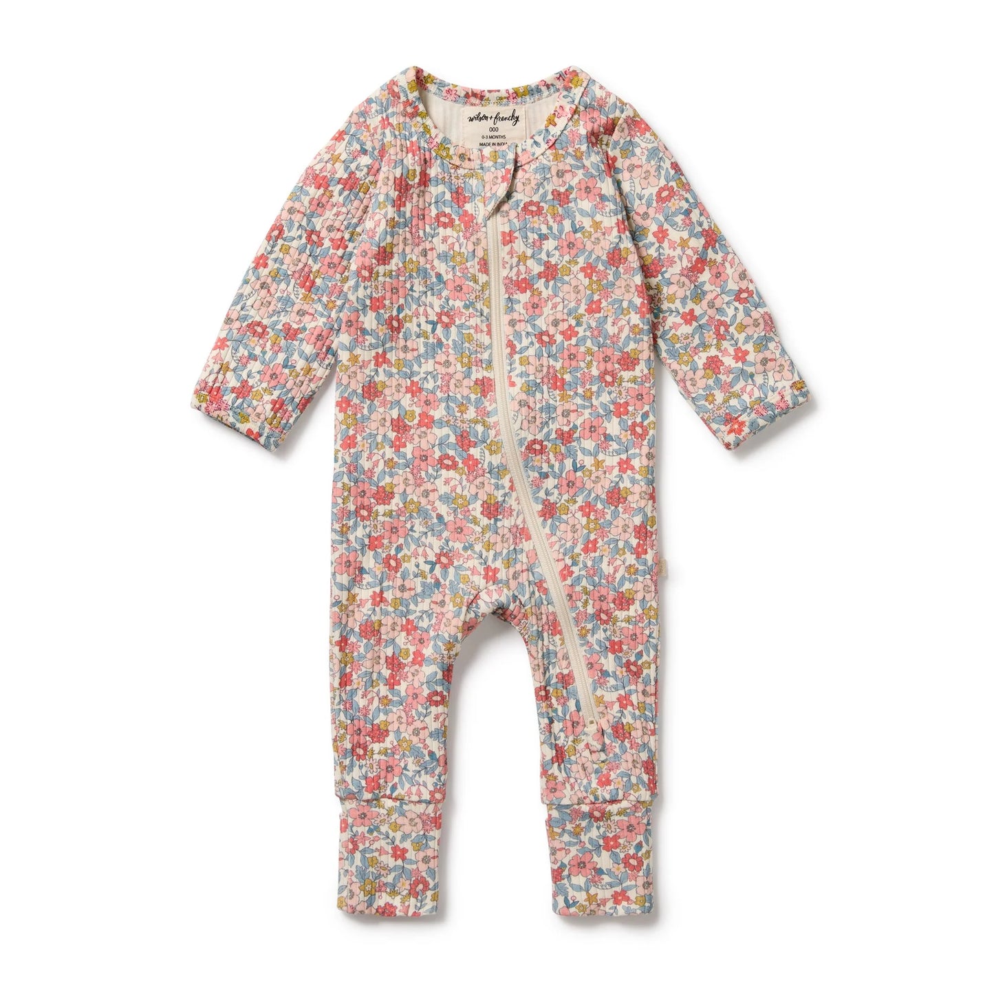 Summer Bloom Organic Zipsuit w Feet