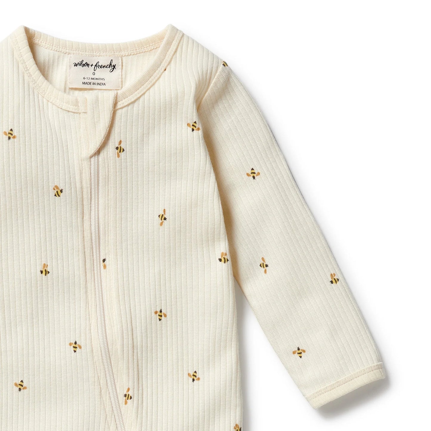 Bee Mine Organic Zipsuit w Feet