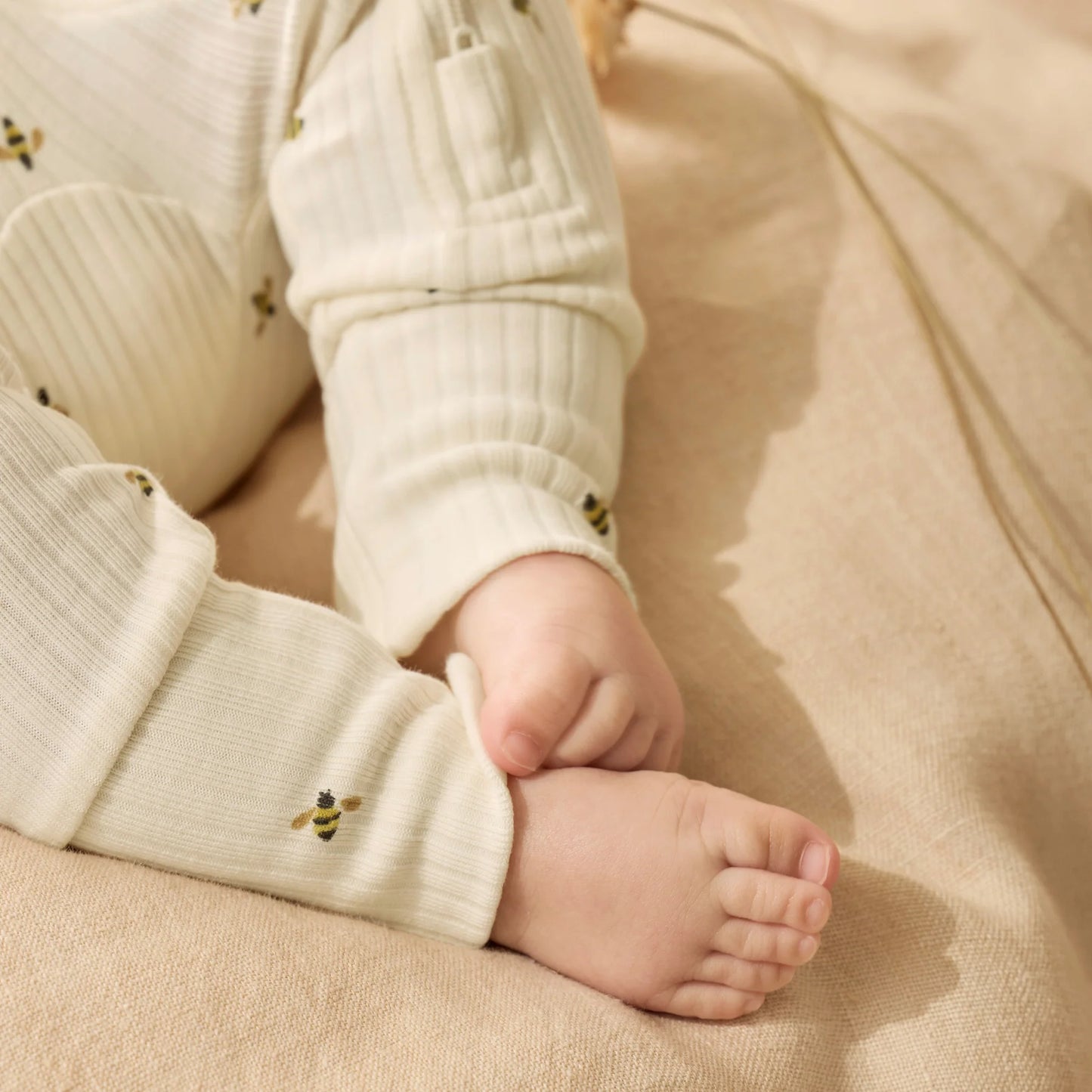 Bee Mine Organic Zipsuit w Feet