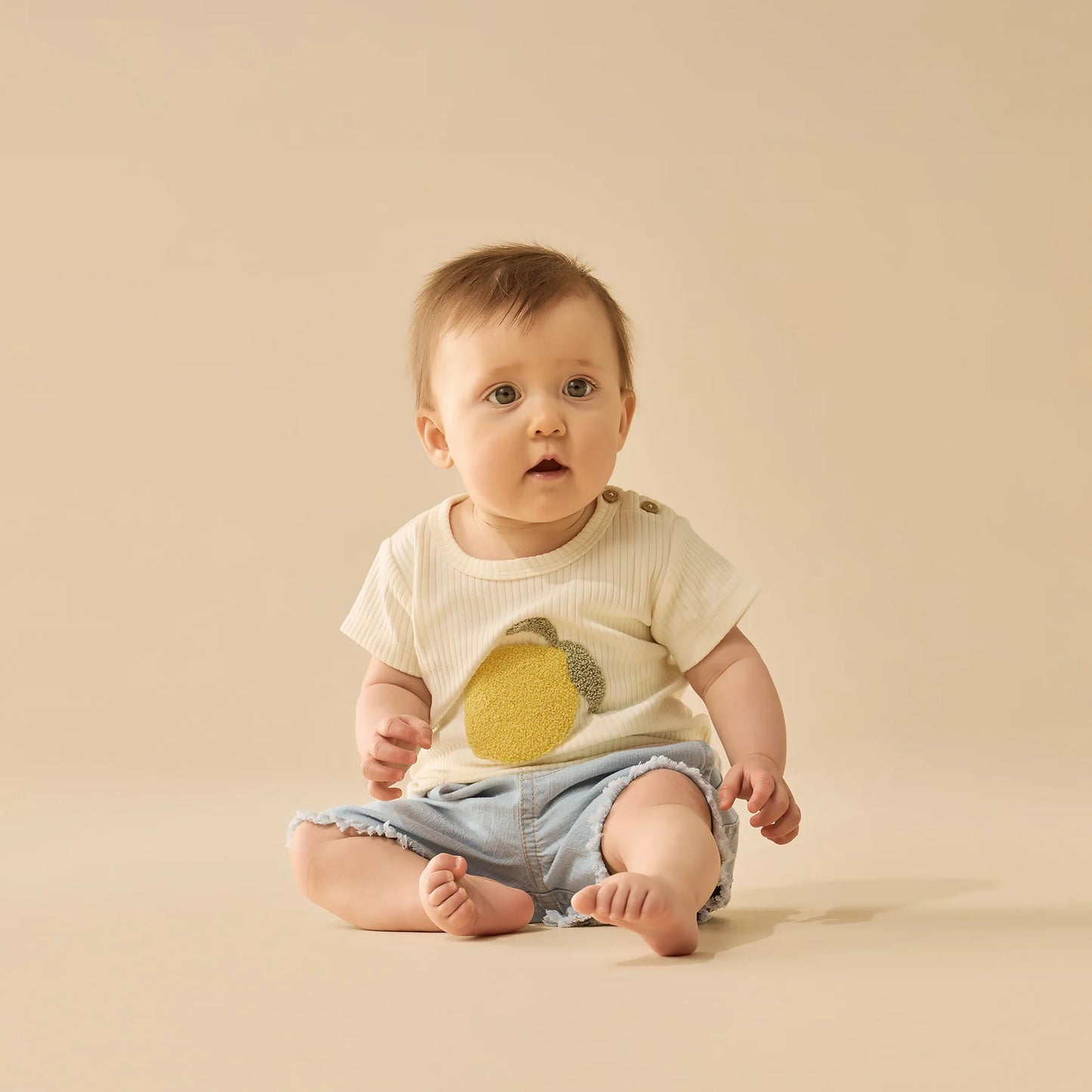 Lemon Leaf Embroidered Organic Tee