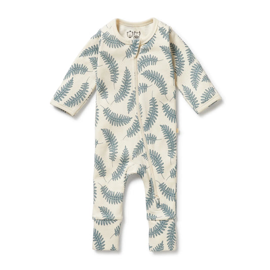 Little Fronds Organic Zipsuit w Feet