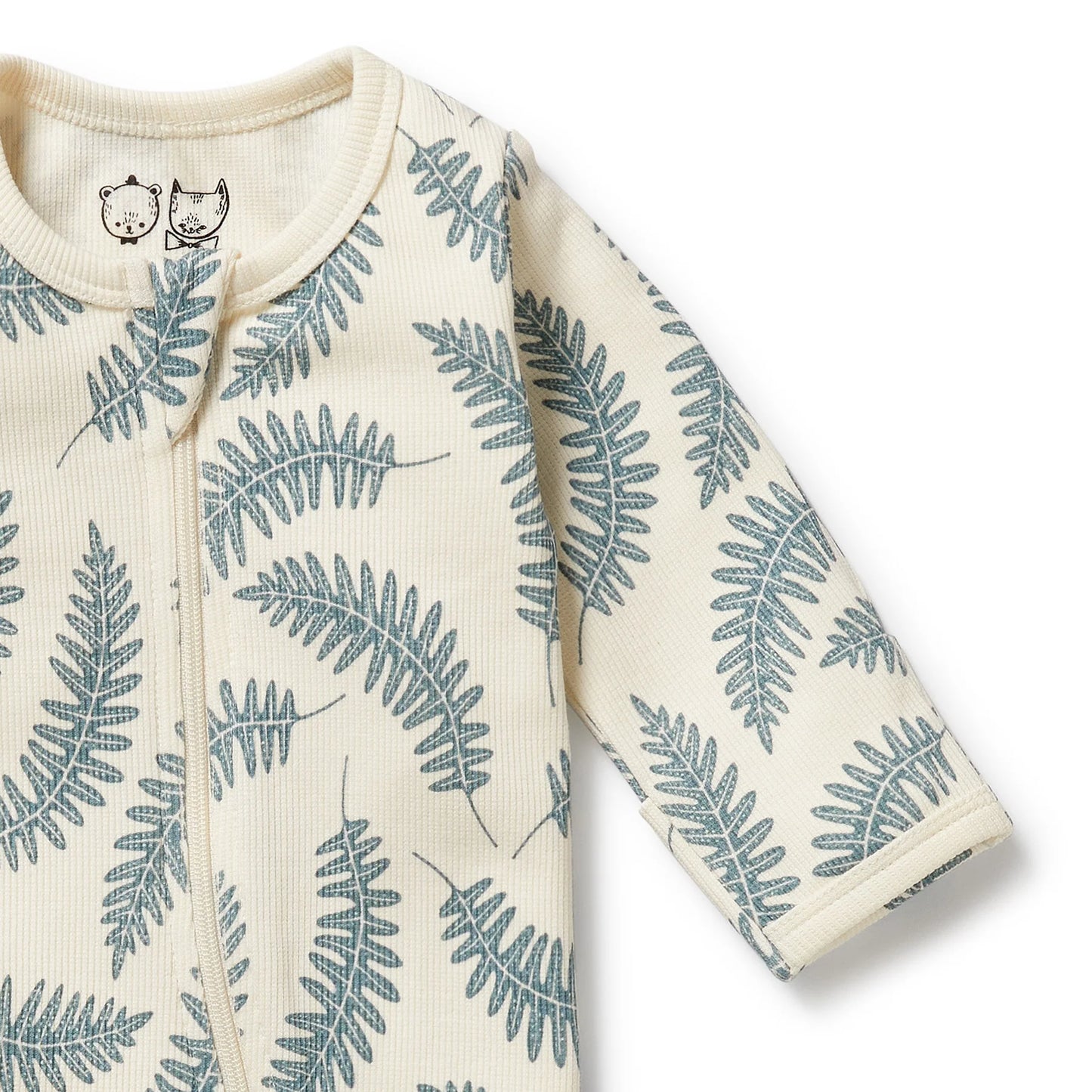Little Fronds Organic Zipsuit w Feet