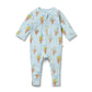Frosty Friends Organic Zipsuit w Feet