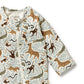 Mini Jungle Organic Zipsuit w Feet