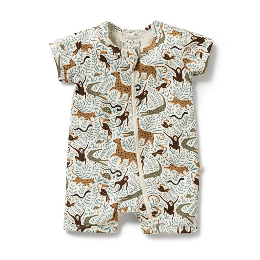 Mini Jungle Boyleg Zipsuit