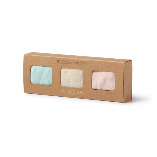 Baby Socks 3 Pack - Mint Green, Cream, Pink