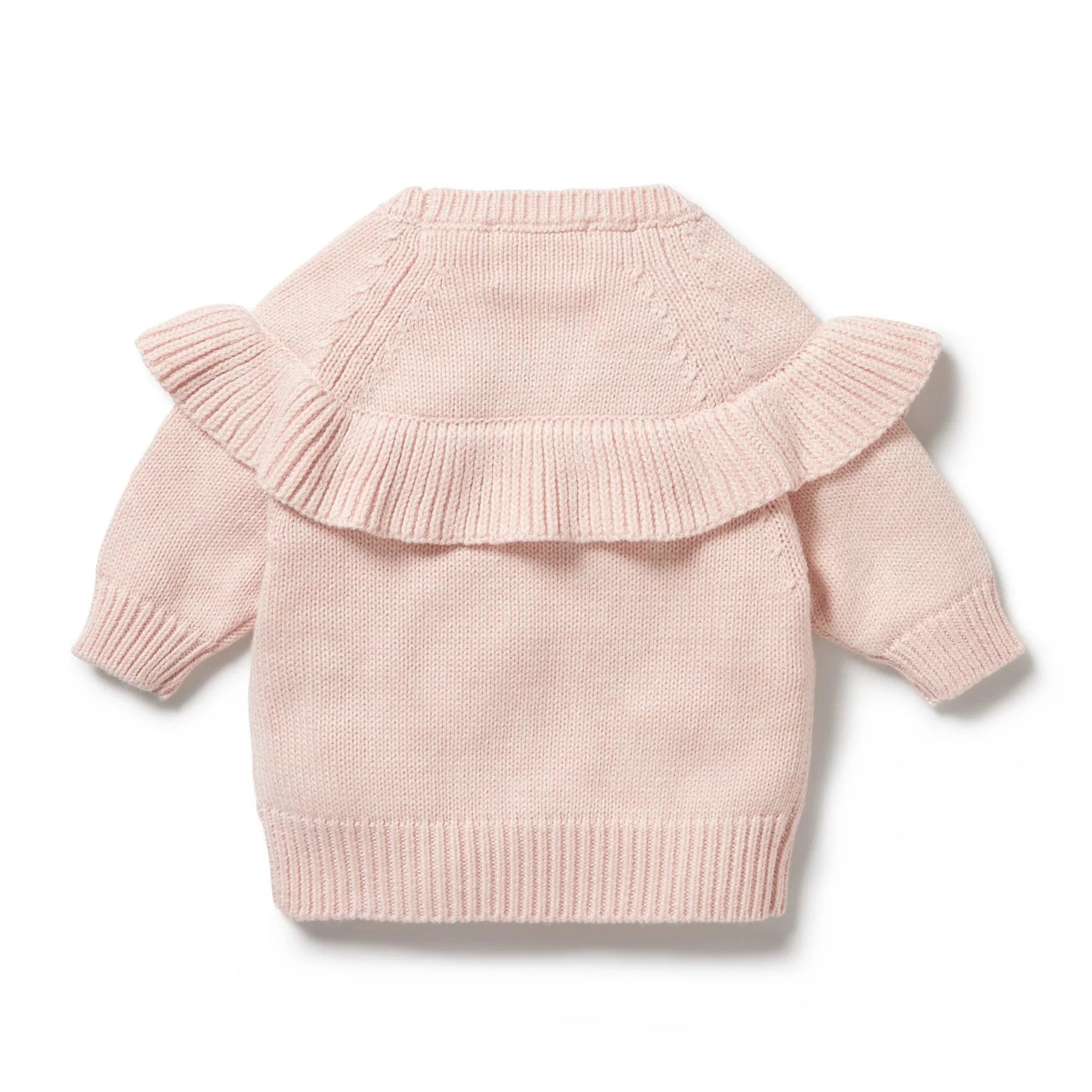 Knitted Ruffle Jumper - Pink