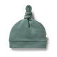 Organic Waffle Knot Hat - Pine Green