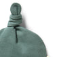 Organic Waffle Knot Hat - Pine Green