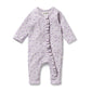 Organic Waffle Ruffle Zipsuit - Lulu Daisy
