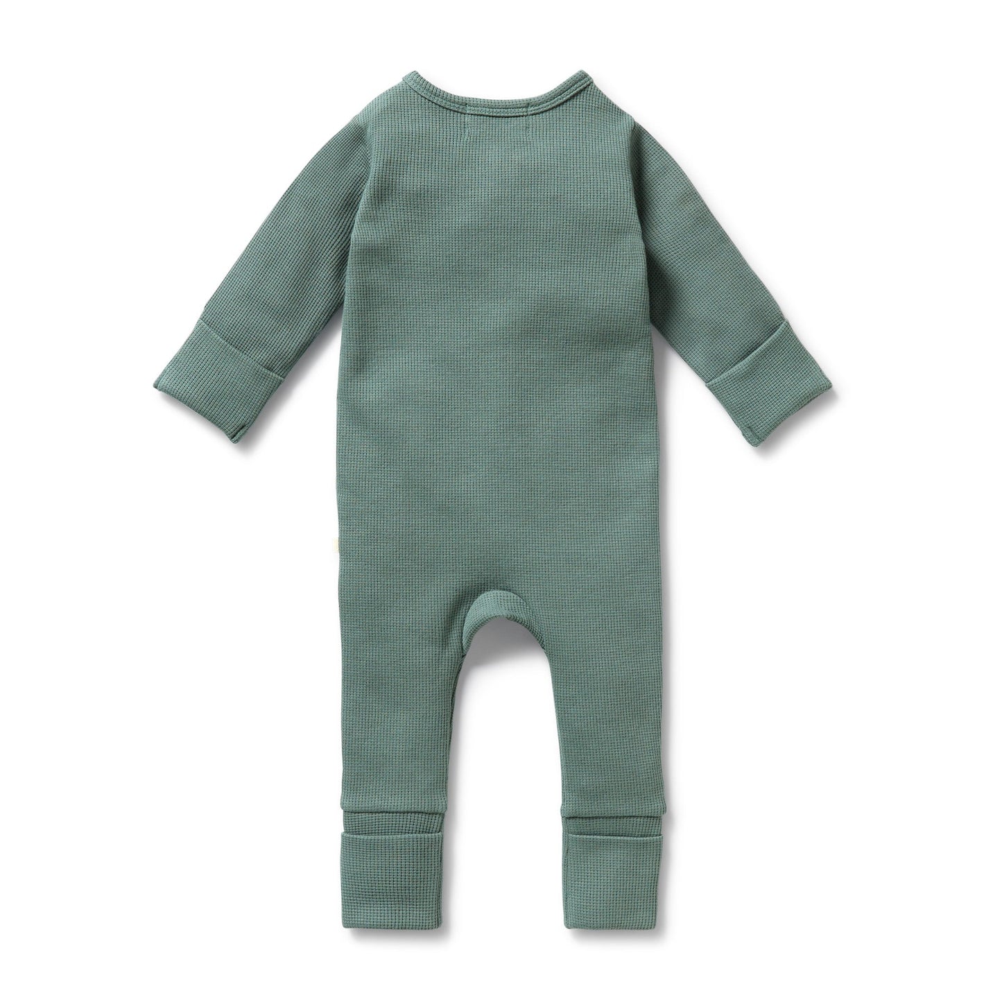 Organic Waffle Zip Suit - Pine Green