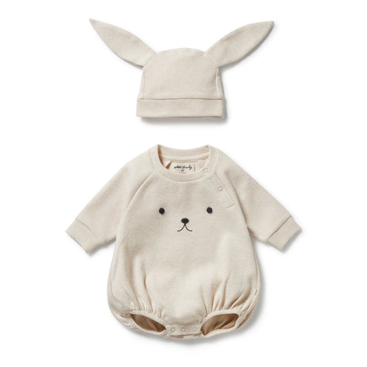 Organic Waffle Bodysuit - Oatmeal