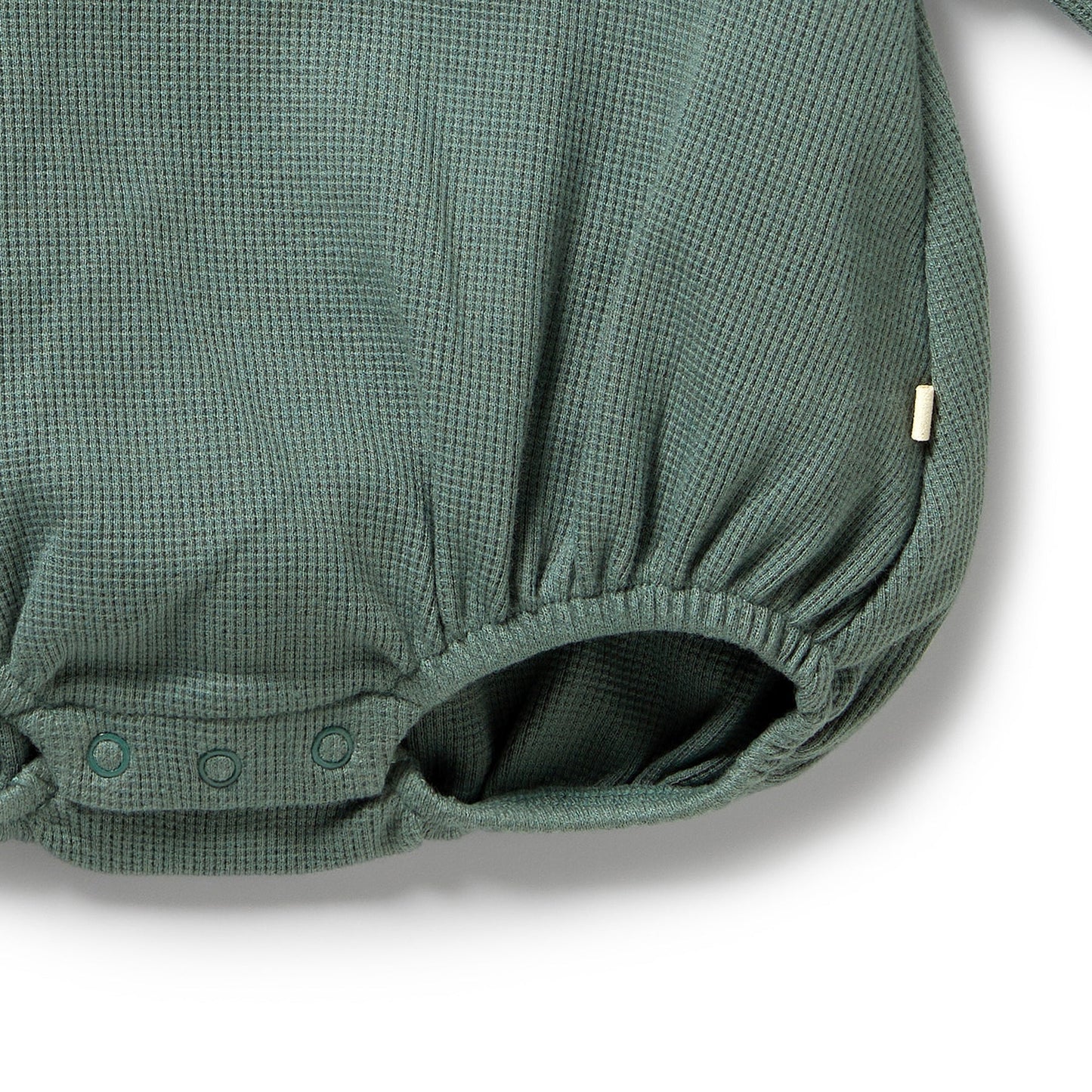 Organic Waffle Bodysuit - Pine Green