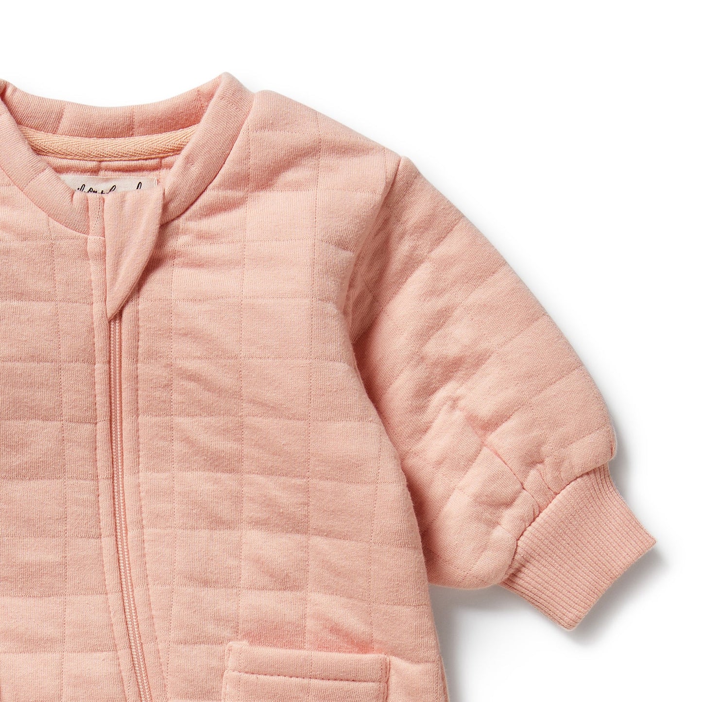Organic Quilted Terry Growsuit - Pretty Pink