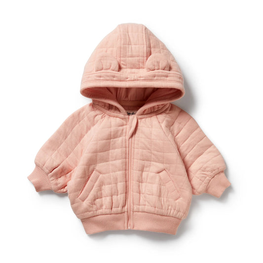 Organic Quilted Jacket - Pretty Pink