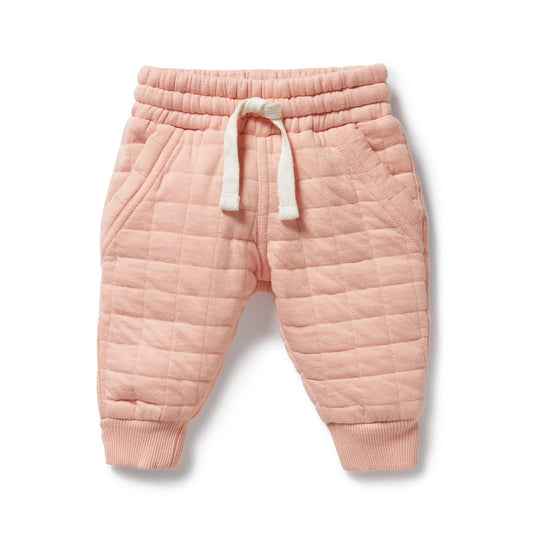 Qrganic Quilted Sweat Pant - Pretty Pink