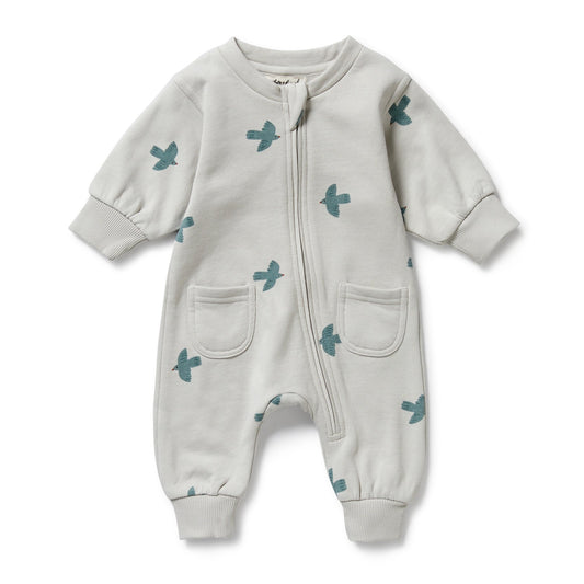 Organic Terry Growsuit - Little Sparrow