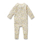 Organic Zipsuit w Feet - Bella Floral