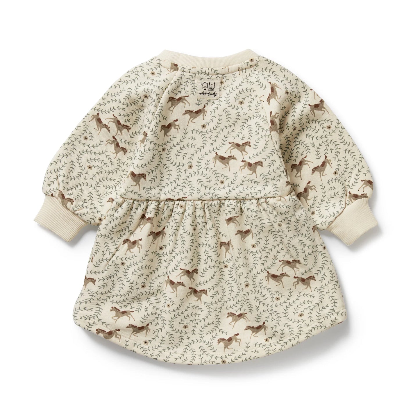 Organic Terry Sweat Dress - Trixie Horse