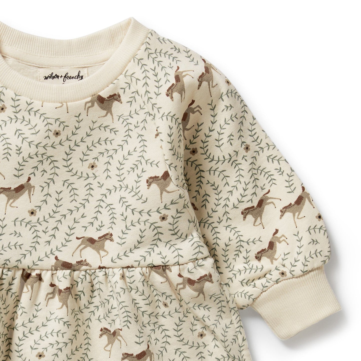 Organic Terry Sweat Dress - Trixie Horse