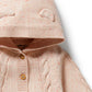 Knitted Cable Jacket - Fairy Floss