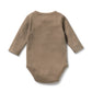 Walnut Organic Rib Long Sleeved Bodysuit