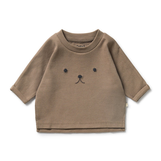 Organic Rib L/S Tee - Walnut
