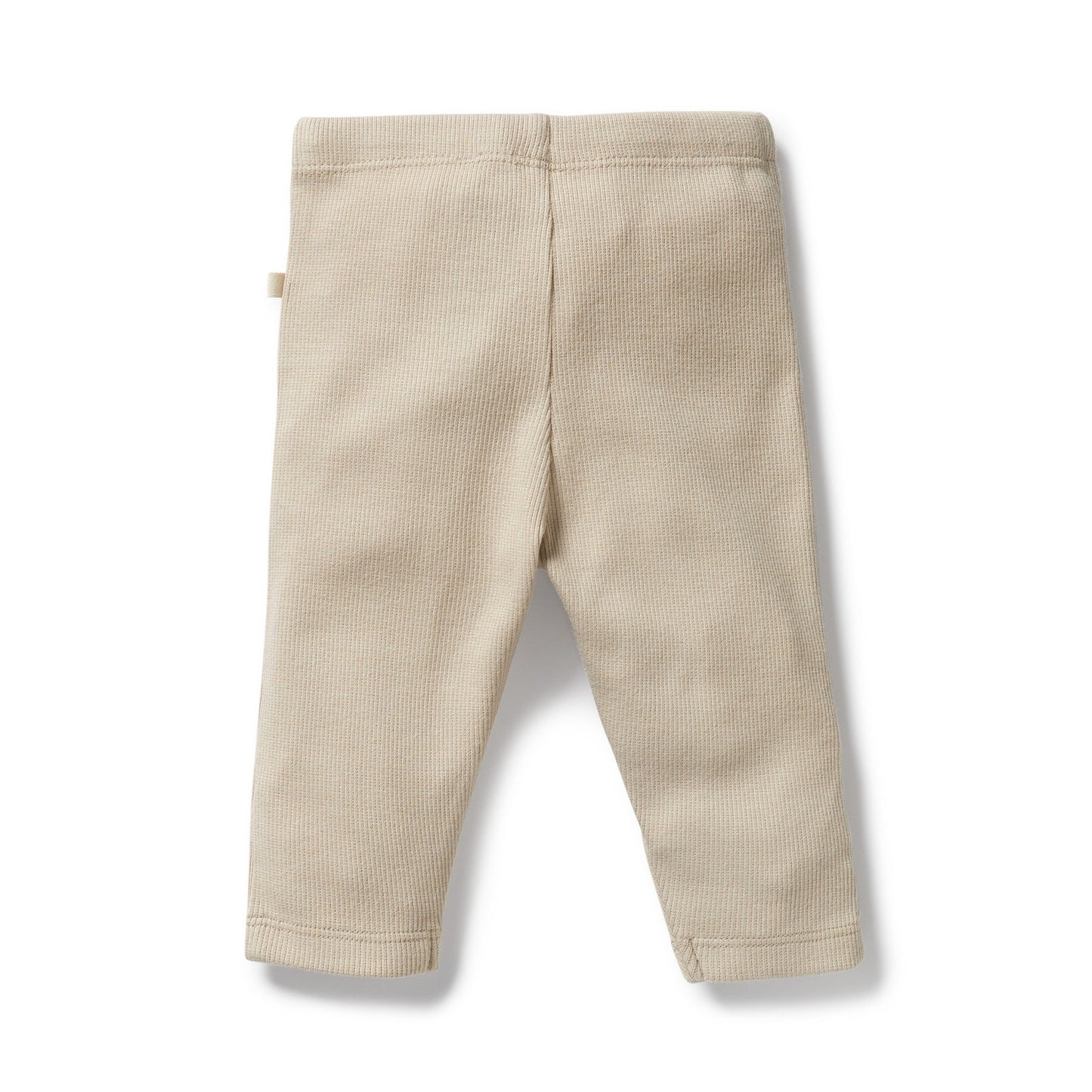 Organic Rib Leggings - Biscuit
