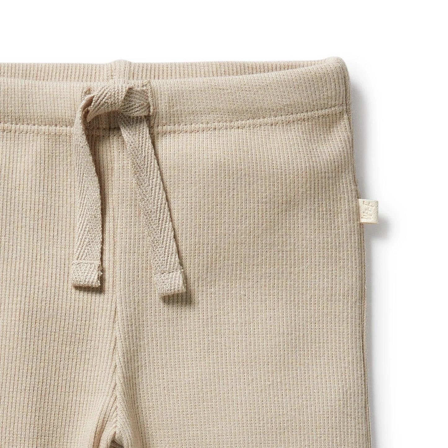 Organic Rib Leggings - Biscuit