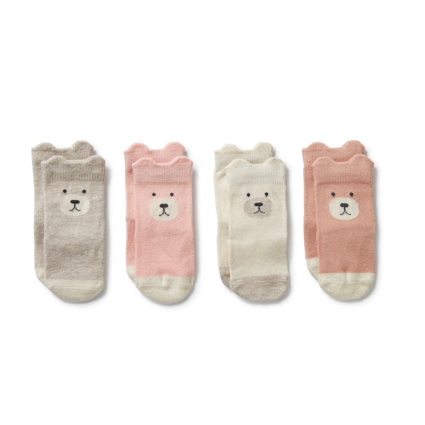 Girls Organic 4Pkt Baby Socks