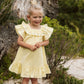 Libby Check Dress w Emb Yoke - Yellow Check