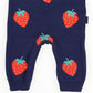 Strawberry Knit Romper - Navy