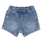 Boys Knit Denim Shorts - Mid Indigo
