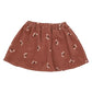 Embroidered Skirt w Shorts - Auburn Brown