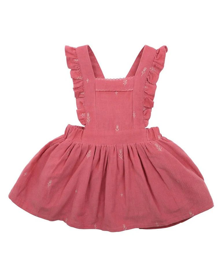 Piper Cord Pinafore - Dusky Rose