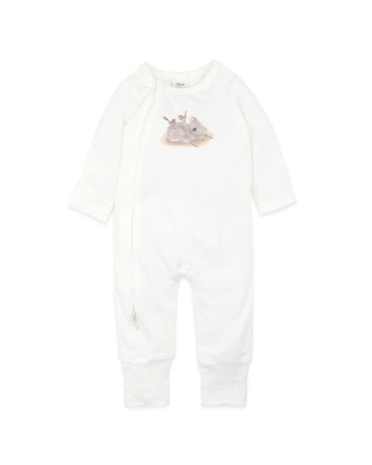 Australiana Koala  L/S Zipsuit - Cloud