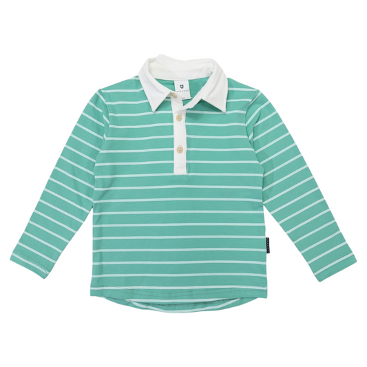 Striped Rugby Top - Green