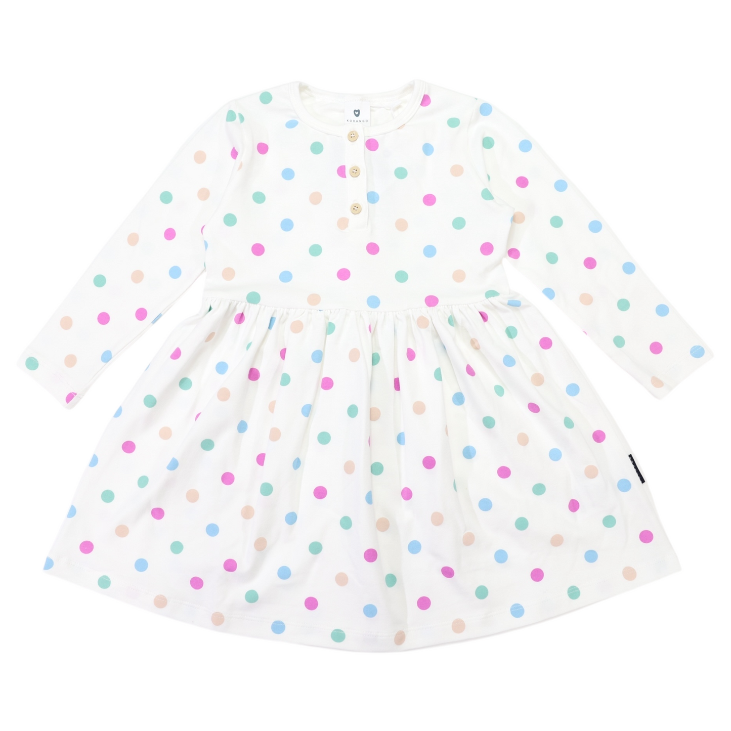 Polkadot Cotton Dress - Cream