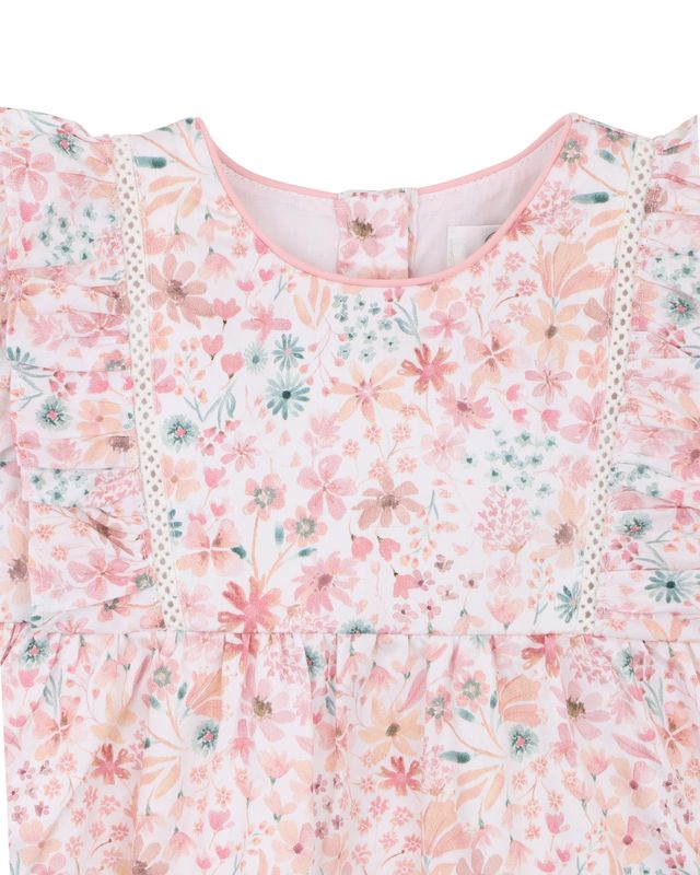 Fern Overlay Dress - Fern Floral