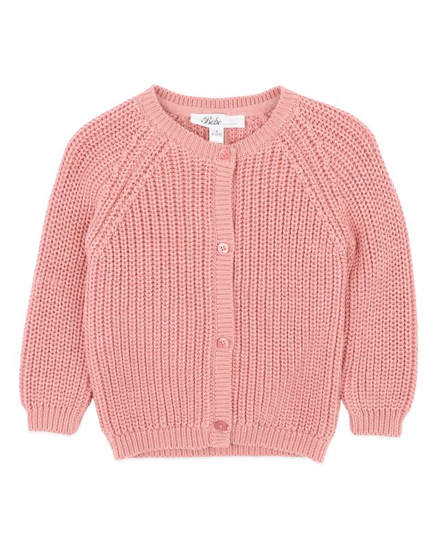 Gemma Chunky Rib Cardigan - Dusky Rose