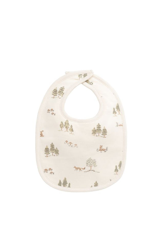 Organic Cotton Bib - Pine Forest Friends