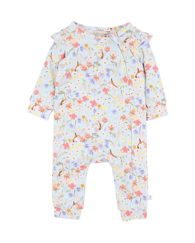 L/S Zipsuit - Songbird Print