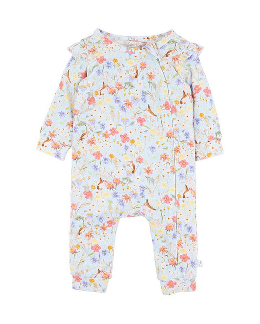 L/S Zipsuit - Songbird Print